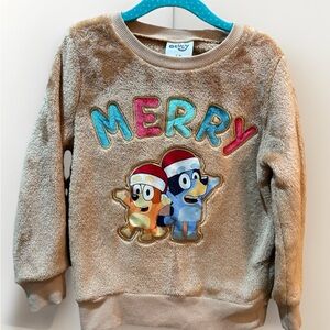 Bluey Boys/Girls 5T Light Brown Marshmallow Pullover Sweatshirt w/Appliqué